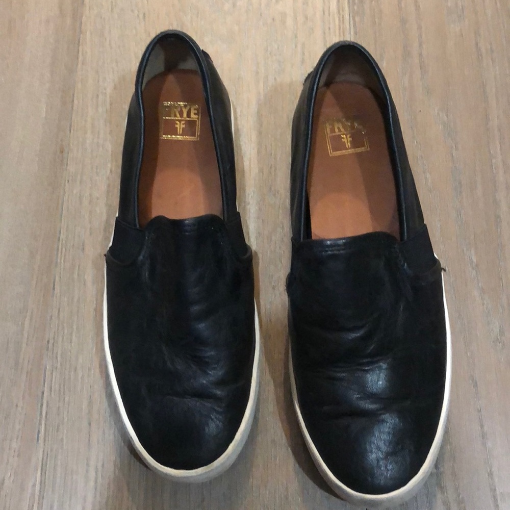 Frye Distressed Leather Slip Ons 7M